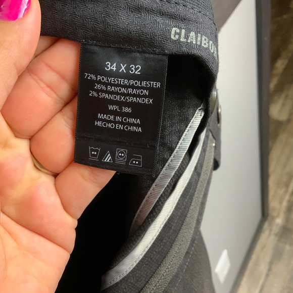 CLAIBORNE plain front chocolate pants no iron - Picture 10 of 11